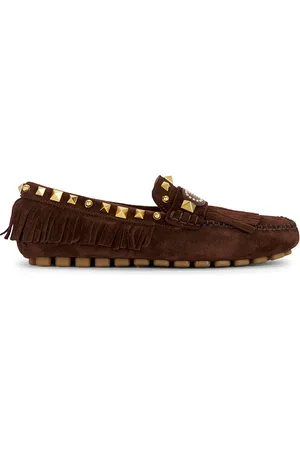 VALENTINO GARAVANI Plaster Caster Driver Loafer in Brown
