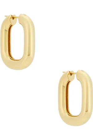 Jil Sander Hoop Earrings in Metallic Silver