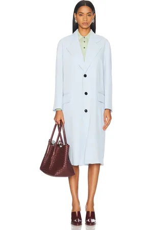 Bottega Veneta Long Coat in Blue