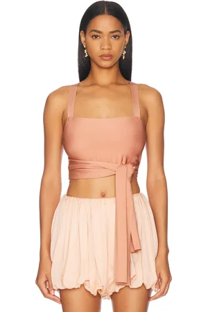 Chloé Knit Tied Tank Top in Coral