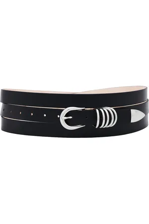 DEHANCHE Hollyhock Triple Wrap Belt in Black