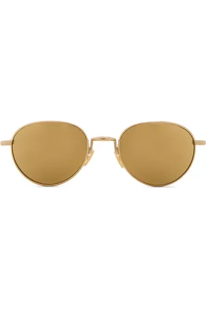 Bottega Veneta Round Sunglasses in Metallic
