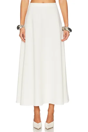 Helsa The Heavy Crepe Midi Skirt in