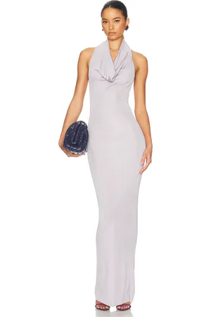 Helsa Aaliyah Maxi Knit Dress in Metallic ,Lavender