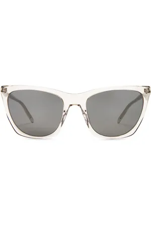Saint Laurent Square Sunglasses in Beige