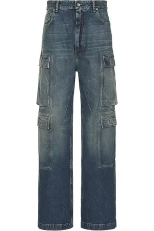 DRKSHDW BY RICK OWENS Double Cargo Jeans in Blue
