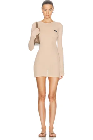 Miu Miu Sheer Mini Dress in Cream