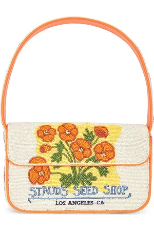 Staud Tommy Beaded Bag in Cream