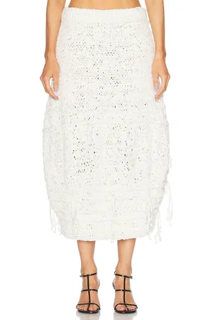 Khaite Inna Skirt in White