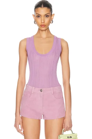 VERSACE Knit Tank Top in Lavender