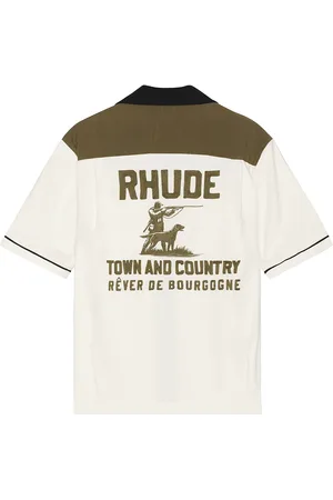 Rhude Town & Country Bowling Shirt in Ivory