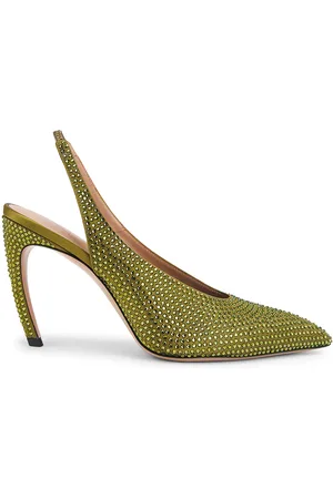 The Attico Viper Slingback Pump in Green