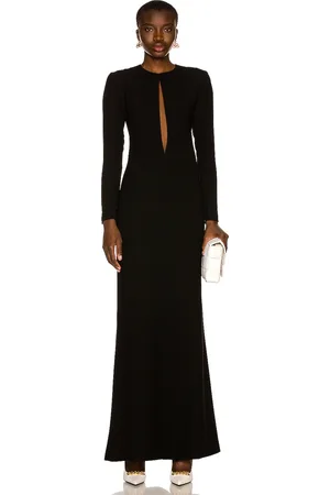 Monot Front Cutout Long Sleeve Maxi Dress in