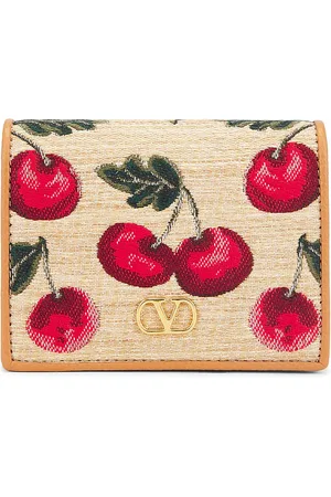 VALENTINO GARAVANI V Logo Signature French Flap Wallet in Beige
