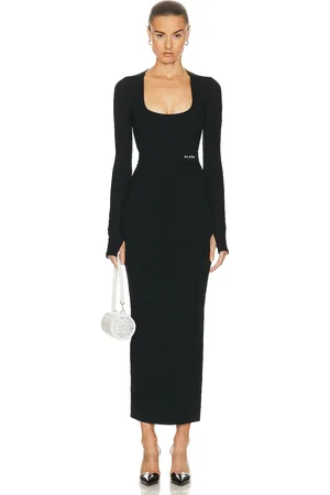 Alaïa Long Sleeve Dress in Black