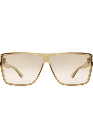 Saint Laurent Square Sunglasses in Metallic Gold