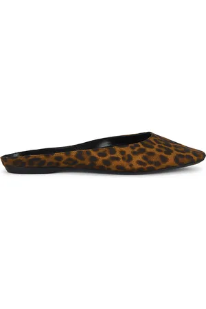 Saint Laurent Lido Flat Mule in Brown
