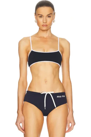 Miu Miu Bikini Top in Navy