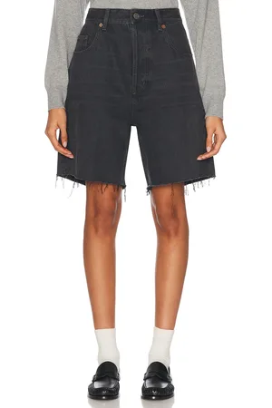 Saint Laurent Denim Short in Black