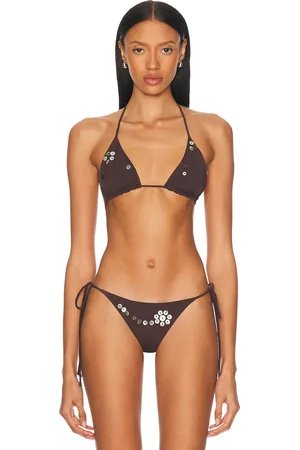 SIEDRES Juniper Bikini Top in Chocolate