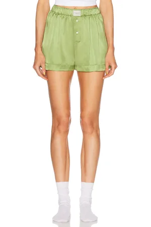 Comme Si Silk Boxer Classica Short in Green