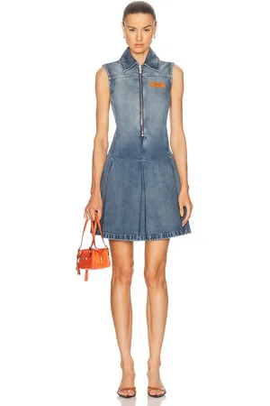 VERSACE Denim Mini Dress in Blue