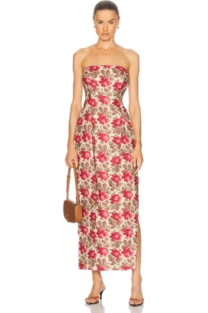 POSSE Rosalie Strapless Dress in Red