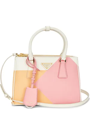 Prada Saffiano Galleria Handbag in Pink,Orange