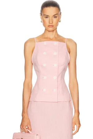 Matthew Bruch Double Breasted Tank Top in Pink