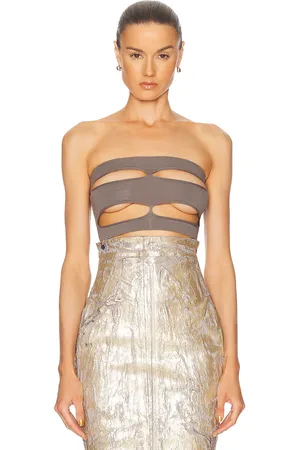 Rick Owens Tanja Bandeau Top in Grey