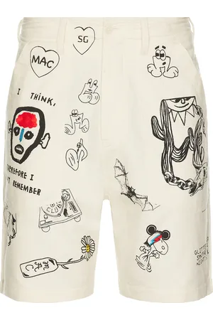 Kardo X Monitaly Tattoo Shorts in Cream