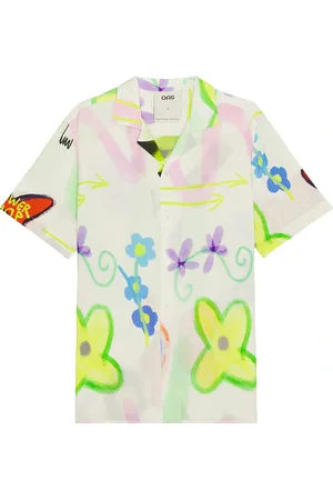 Oas Flower Shop Viscose Shirt in Ivory