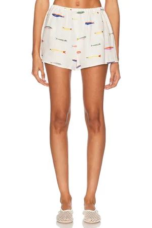 Staud Paddle Linen Short in White