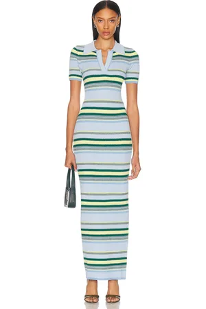 MONSE Jacquard Maxi Dress in Baby Blue