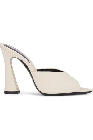 Saint Laurent Suite Mule Sandal in Cream
