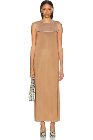 Khaite Ruslan Dress in Brown