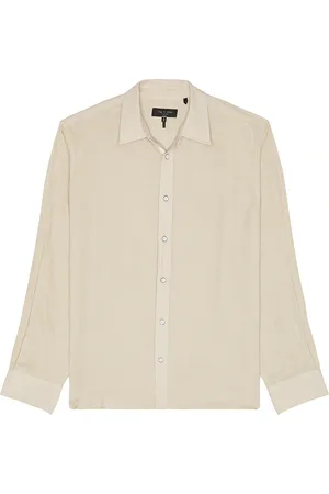 RAG&BONE Finch Gauze Stripe Shirt in Grey