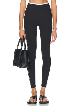 YEAR OF OURS Ribbed Two Tone Track Legging in Black