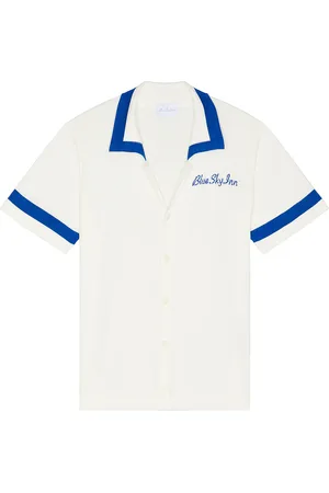 BLUE SKY INN Paneled Knit Shirt in White