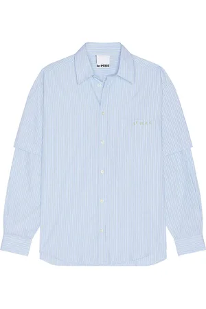 Le PÈRE Le Pre Double Sleeve Button Down in Baby