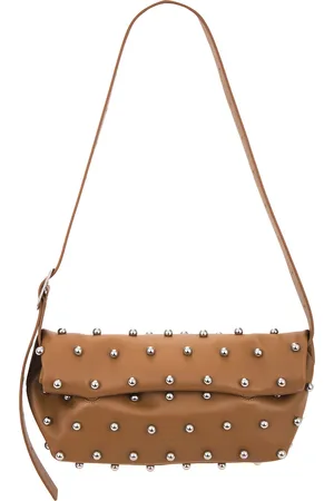 Jil Sander Rollup Small Square Belt Bag in Brown