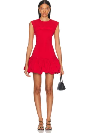 Ganni Corset Mini Dress in Red