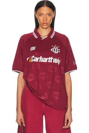 Carhartt Hartts Football T-Shirt in Burgundy