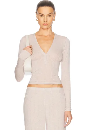 NEGATIVE UNDERWEAR Whipped Henley in Beige