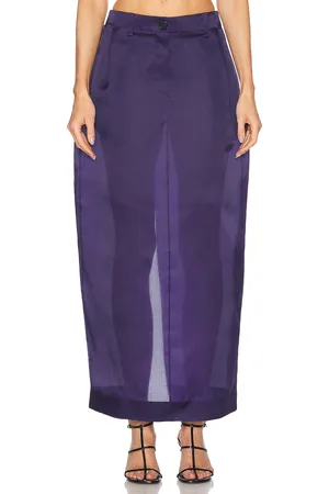Khaite Lucian Organza Skirt in Purple
