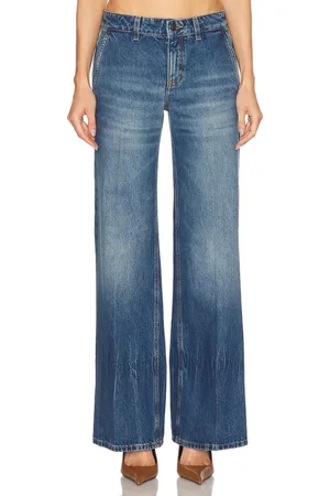 Victoria Beckham Gigi Wide Leg in Blue