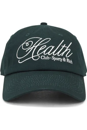 Sporty & Rich Health Script Hat in Dark Green
