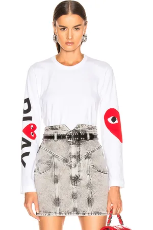 Comme des Garçons Long Sleeve Logo Emblem Tee in