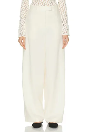 Rohe Wide Leg Trouser in Cream