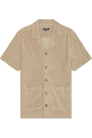 Frescobol Carioca Paco Copacabana Jacquard Terry Shirt in Brown